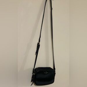 Kate Spade Black Leather Crossbody Camera Bag Purse